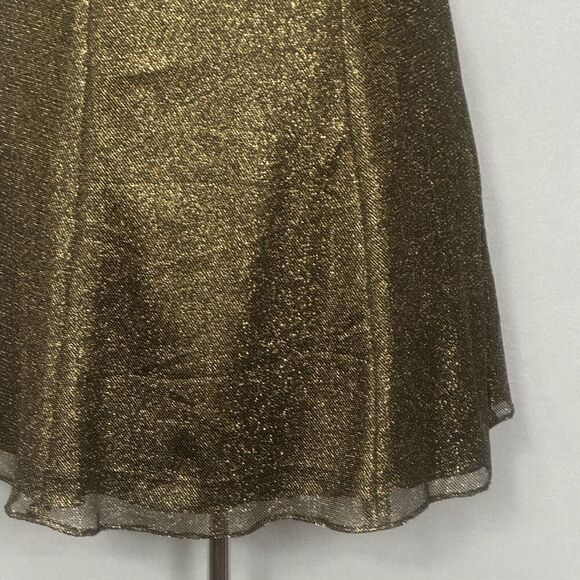 Aidan Aidan Mattox Womens Dress 6 Black Gold Metallic Sparkle Mini Fairygrunge - Picture 3 of 16